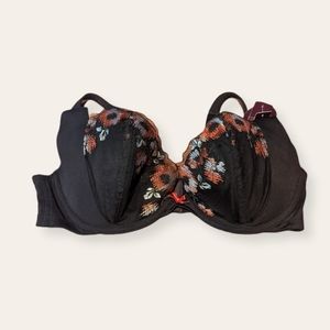 Cacique Embroidered Plunge Bra 36DD